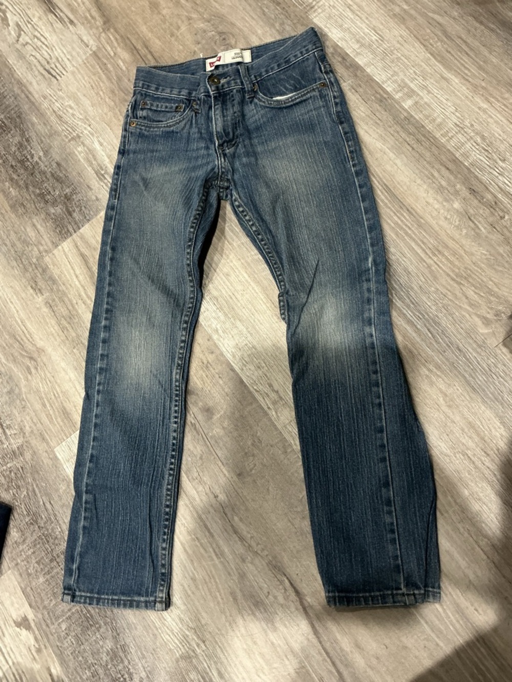 Levi's Kids Blue Faded Straight-Leg Jeans